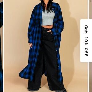 Dressed in LALA Blue and Black Checkered Shirt